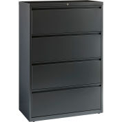 Hirsh Industries® HL10000 Series® Lateral File 36" Wide 4-Drawer - Charcoal
