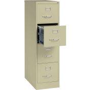 Hirsh Industries® 26-1/2" Deep Vertical File Cabinet 4-Drawer Letter Size - Putty