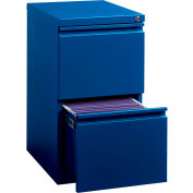 Hirsh Industries® 20" Deep File/File Mobile Pedestal - Blue