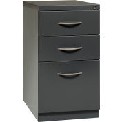 Hirsh Industries® 23" Deep Mobile Pedestal, Box/Box/File with Arch Pull Handles - Charcoal