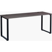 Interion® Open Plan Office Desk - 60"W x 30"D x 29"H - Charcoal Top with Black Legs
