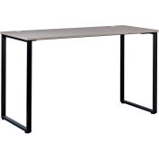 Interion® Open Plan Standing Height Desk - 60"W x 30"D x 40"H - Gray Top with Black Legs