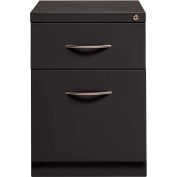 Interion® 2 Drawer Box/File Pedestal - 21-3/4"H - Charcoal