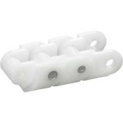 HabaCHAIN, 60P, Miniature Case Conveyor Chain, Straight, SD, Acetal White, 10'L, 1.18"W