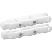 HabaCHAIN, 600, Case Conveyor Chain, Closed Top, Radius, HD, Acetal White, 20'L, 1.69"W