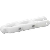 HabaCHAIN, 601, Case Conveyor Chain, Open Top, Radius, HD, Acetal White, 20'L, 1.69"W