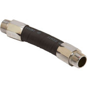 Husky 1"M NPTF x 9" Hardwall Black Whip Hose w/Permanent Couplings - CP16HW.75