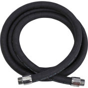 Husky 1"M NPTF x 16' EagleFlex Wirebraid Black Gas Hose w/Permanent Couplings - CP16WB16