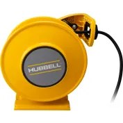 Hubbell ACA12325-SR20 Industrial Duty Cord Reel w/ Single Outlet - 12/3C x 25', 20A, Cast Aluminum