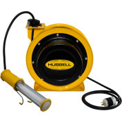 Hubbell ACA16325-FL Industrial Duty Cord Reel with Fluorescent Hand Lamp - 16/3c x 25', Aluminum