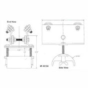 Hubbell R-HC5AL T-Track Festoon Standard Trolley For Round 0.95"- 1.25"