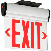 Hubbell CELS2RNE LED Edge-Lit Exit, Double-Face, Red Letters, Surface Mount, w/Battery Back-up