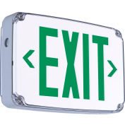 Hubbell CEWSGE LED Wet Location Exit Sign, Single Face, Green w/ Nickel Cadmium Battery
