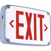 Hubbell CEWSRE LED Wet Location Exit Sign, Single Face, Red w/ Nickel Cadmium Battery