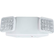 Compass Lighting CU2RSQ LED Emergency Light w/Remote Cap, Square Heads, White, Damp location