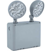 Hubbell CU2WG LED Grey Emergency Unit, Wet Location w/ Adjustable Heads