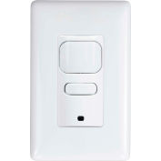 Hubbell LightHawk PIR 1-Button Wall Switch Occupancy Sensor, White