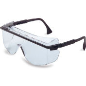 Uvex® Astrospec S2500 OTG Safety Glasses, Black Frame, Clear Lens, Scratch-Resistant, Anti-Fog