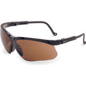 Uvex® Genesis S3201X Safety Glasses, Black Frame, Espresso Lens, Anti-Fog