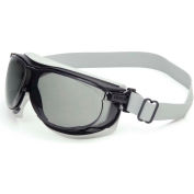 Uvex® Carbonvision S1651D Safety Goggles, Black & Gray Frame, Gray Lens