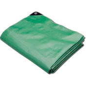 Hygrade Heavy Duty Super Cover Poly Tarp 10 Mil, Green/Black, 40'L X 40'W - MTGB-4040