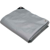 Hygrade Heavy Duty Super Cover Poly Tarp 10 Mil, Silver/Black, 50'L X 100'W - STH-50100