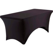 Iceberg Stretch Fabric Table Cover, 6', Black
