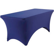 Iceberg Stretch Fabric Table Cover, 6', Blue