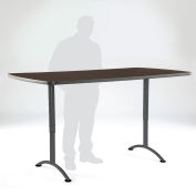 Iceberg ARC Adjustable Height Conference Table - 36" x 72" Rectangular - Walnut
