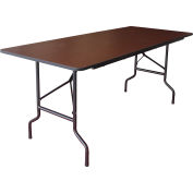 Interion® Folding Wood Table, 72"W x 30"L, Mahogany