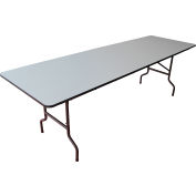 Interion® Folding Wood Table, 96"W x 30"L, Gray