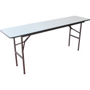 Interion® Folding Wood Seminar Table, 72"W x 18"L, Gray