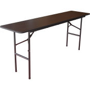 Interion® Folding Wood Seminar Table, 72"W x 18"L, Walnut