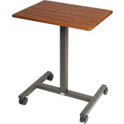 Seville Classics Airlift® Pneumatic Height Adjustable Sit-Stand Laptop Mobile Cart, Maple