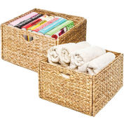 Woven Hyacinth Storage Cube Basket - 2-Pack - Light Brown - Pkg Qty 2