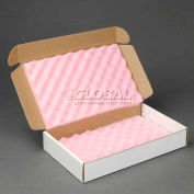 Antistatic Foam Shippers, 10"L x 16"W x 2-3/4"D, White - Pkg Qty 24