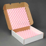 Antistatic Foam Shippers, 16"L x 16"W x 4"D, White - Pkg Qty 9