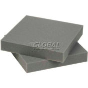 Reusable Soft Foam Pads, 12"L x 12"W x 2" Thick, Charcoal - Pkg Qty 24