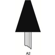 Grier Abrasives Mounted Point A2, 1" x 1-1/4" - 1/4x1-1/2 Shank, 60, Red - Pkg Qty 50