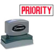 Xstamper® Pre-Inked Message Stamp, PRIORITY, 1-5/8" x 1/2", Red