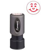 Xstamper® Pre-Inked Design Stamp, HAPPY FACE Design, 5/8" Diameter, Red