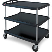 Intermetro 3-Shelf Utility Cart- MY2636-35BL 3 Shelf Cart 40-1/4 x 27-11/16 -Black