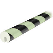 Knuffi® Model B Edge Bumper Guard, 1M, 39-1/2"L x 1-1/2"W, Black & Glow, 60-6712-5