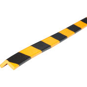 Knuffi 90-Degree Shelf Bumper Guard, Type E, 39-3/8"L x 1"W, Yellow/Black, 60-6742