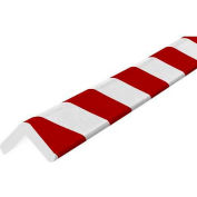 Knuffi Corner Bumper Guard, Type H, 196-3/4"L x 1-7/8"W x 1-7/8"H, Red & White, 60-6770-2