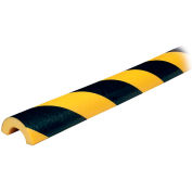 Knuffi® Model R30 Pipe Bumper Guard, 1M, 39-1/2"L x 1-1/2"W, Black/Yellow, 60-6793