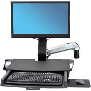 Ergotron® 45-260-026 StyleView® Sit-Stand Combo Arm with Worksurface, Polished Aluminum