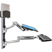 Ergotron® 45-359-026 LX Sit-Stand Wall Mount System with Small CPU Holder