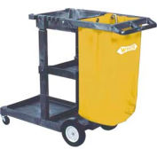 Impact® Janitor Cart Replacement Bag - 25 Gallon, Yellow, 6851 - Pkg Qty 4