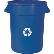 Impact® Gator® Container - 32 Gallon, Blue w/Recycle Logo, 7732-11R - Pkg Qty 6